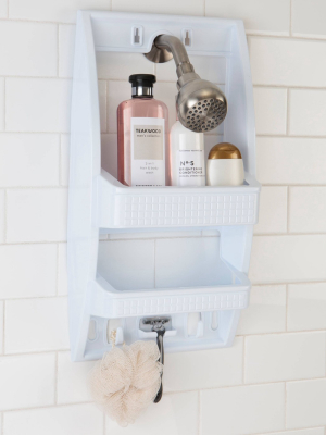 Flexi Shower Caddy Shelf White - Bath Bliss