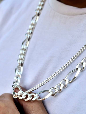 Figaro Premium Silver Chain