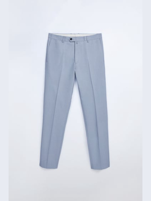 Textured Weave Birdseye Suit Pants