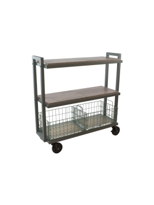 Cart System With Wheels 3 Tier Green - Atlantic