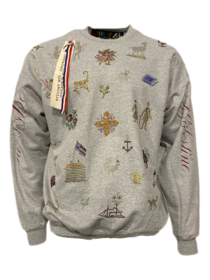 '19th Century Sampler' Pullover Sweatshirt