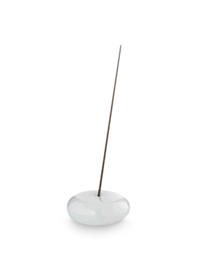 Glass Bubble Incense Holder – White