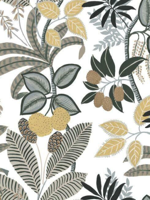 Funky Jungle Peel & Stick Wallpaper In Neutral And Yellow By Roommates For York Wallcoverings