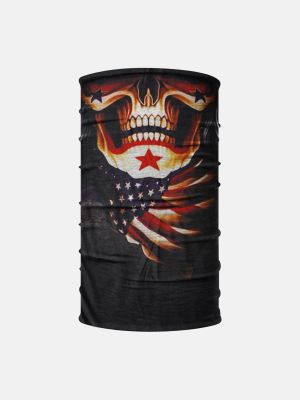 Skull Star Usa Flag Neck Gaiter