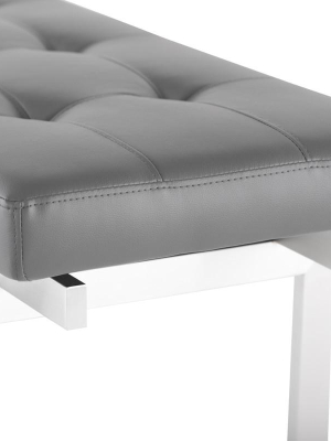 Nuevo Louve Occasional Bench - Grey