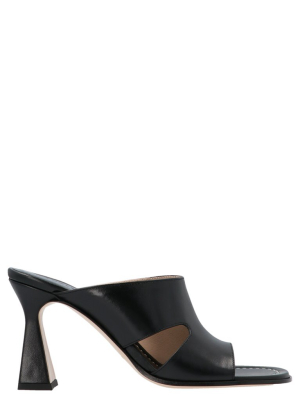 Wandler Cut-out Heeled Mules