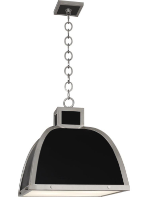 Ranger Pendant Matte Black And Polished Nickel