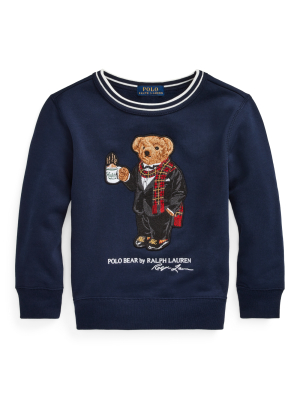 Coffee Polo Bear Fleece Sweatshirt