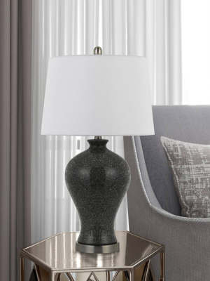 27" Megara Ceramic Pair Of Table Lamp Black - Cal Lighting