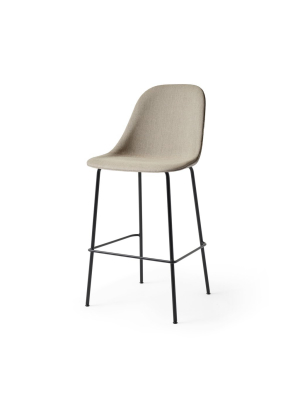 Harbour Bar + Counter Side Chair: Steel Base Upholstered