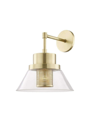 Paoli 1 Light Wall Sconce Aged Brass