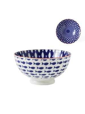 Medium Kiri Porcelain Bowl In Fish Design By Torre & Tagus