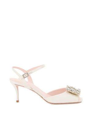 Roger Vivier Flower Strass Buckle Sandals