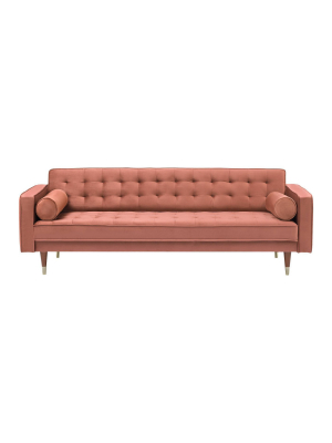 Somerset Velvet Mid-century Modern Sofa - Armen Living