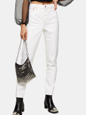 Considered White Mom Tapered Jeans