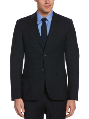 Slim Fit Wool Blend Plaid Stretch Suit Jacket