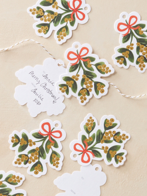 Rifle Paper Co. Mistletoe Gift Tags, Set Of 8