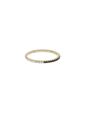 Two Tone Eternity Stack Ring
