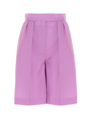 Msgm Pleated Knee-length Shorts