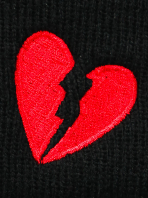 Broken Heart Embroidered Beanie