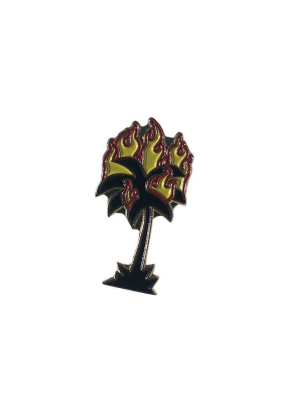 Burning Palm Enamel Pin