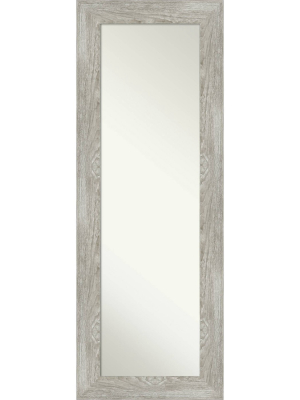 20" X 54" Dove Graywash Framed On The Door Mirror - Amanti Art