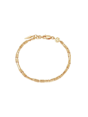 Gold Vervelle Double Chain Bracelet