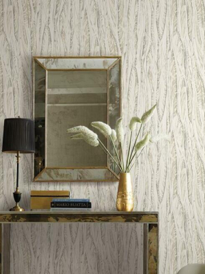 Native Leaves Wallpaper In Cream And Beige By Antonina Vella For York Wallcoverings