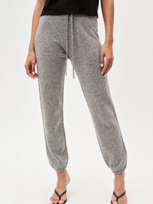 Two Tone Cashmere Sweatpants / Grey X Black