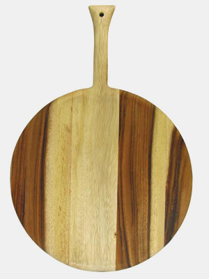 Medium Round Acacia Wood Board With Handle