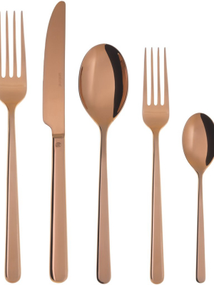 Linear 5-piece Place Setting, Copper