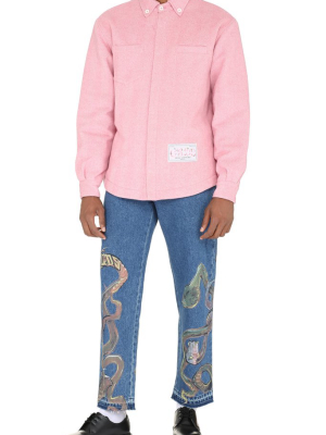Gcds Logo Embroidered Overshirt