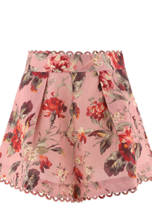 Zimmermann Cassia Scallop Edge Shorts