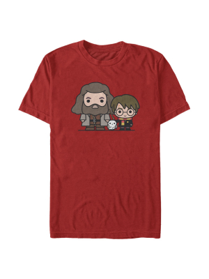 Men's Harry Potter Hagrid & Hedwig Kawaii Cuties T-shirt