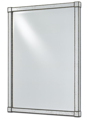 Monarch Mirror In Painted Silver Viejo