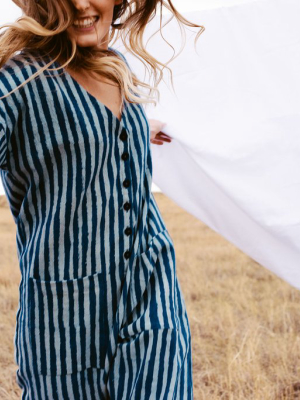 Stripe Indigo Jumpsuit (s-l)