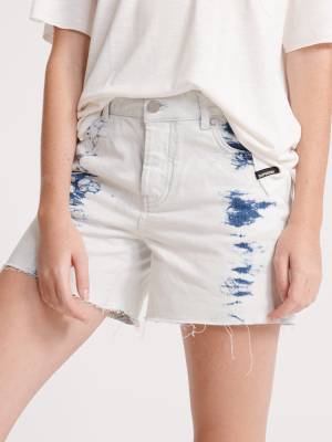 Denim Mid Length Shorts