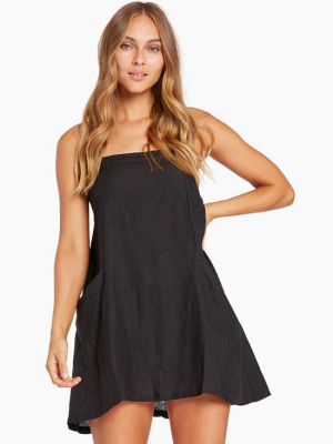 Nola Linen Mini Dress - Ecolinen Black