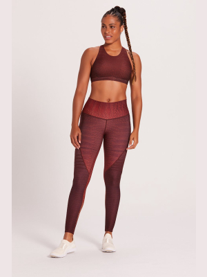 Croc High Waisted Slice Legging - Chocolate