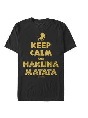 Men's Lion King Keep Calm And Hakuna Matata T-shirt