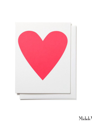 Neon Heart Card