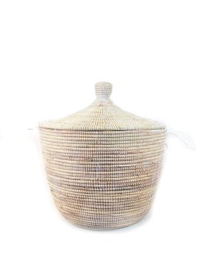 White Floor Basket