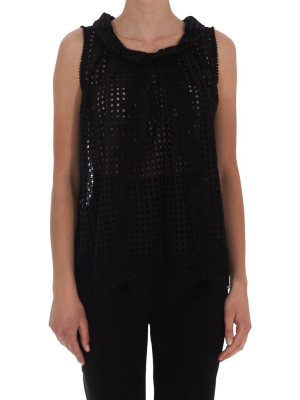 Pinko Lace Detail Cut-out Top