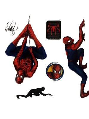 Spiderman 2 Stickers Superhero Self-stick Decals - Marvel..