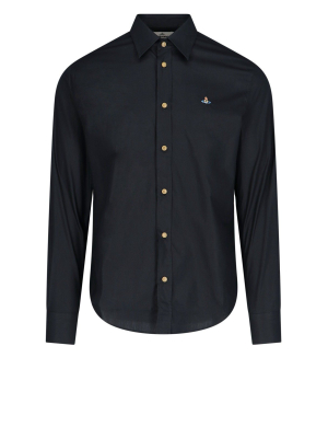 Vivienne Westwood Logo Embroidered Slim-fit Shirt