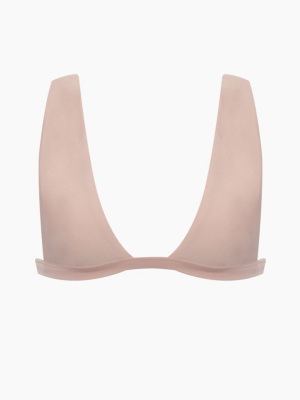 Enchantress Long Triangle Bikini Top - Blush Pink