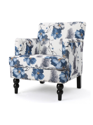 Boaz Upholstered Club Chair - Floral Print - Christopher Knight Home