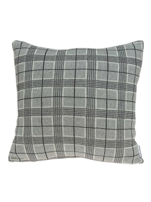 Gray Small Square Plaid Pillow Cover