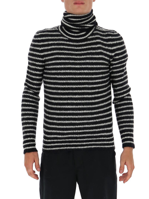 Saint Laurent Striped Turtleneck Sweater