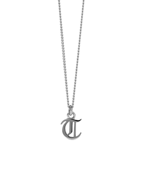 Mini Letter Charm Necklace | Sterling Silver